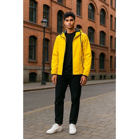 Hilfiger Athletics Rain Jacket XL Unisex with Hood - Picture 1 of 6